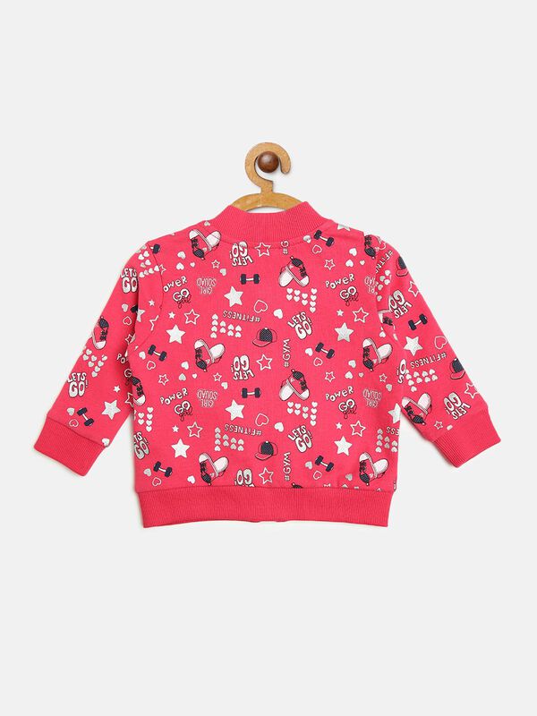 French Terry Sweatshirt With All Over Print image number null